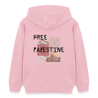 Sweat à capuche bio Mini  Enfant - PALESTINE - rose pâle