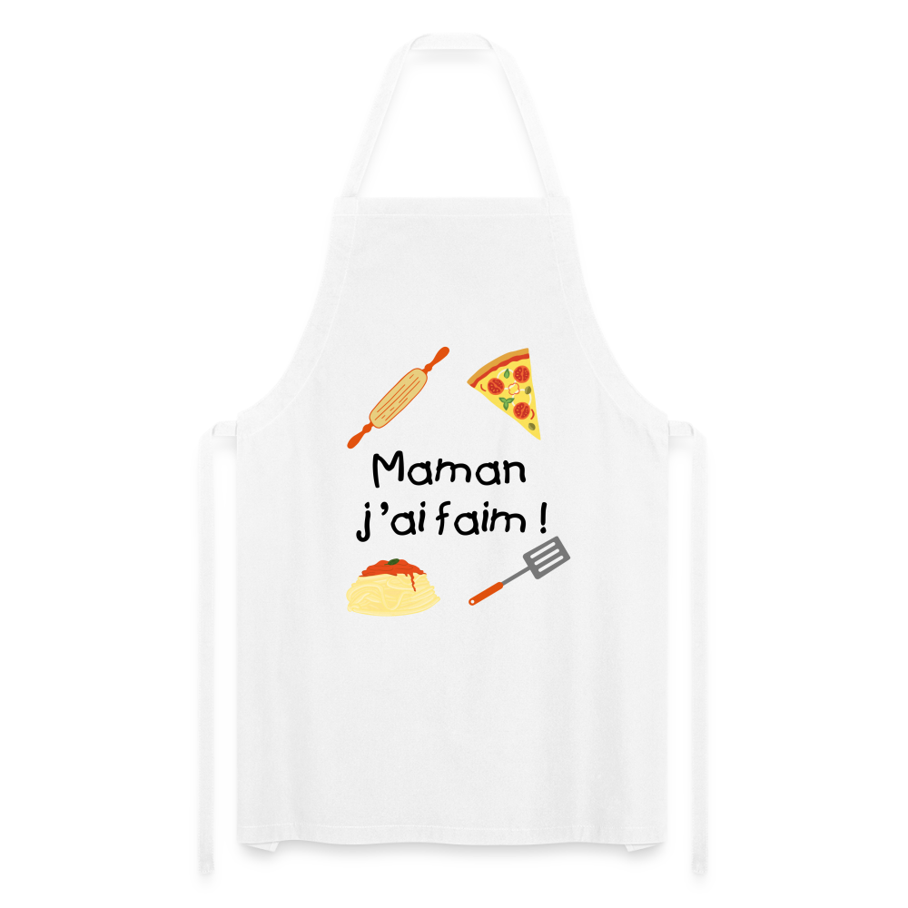 Tablier de cuisine - Maman j'ai faim - blanc