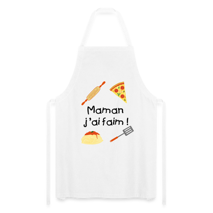 Tablier de cuisine - Maman j'ai faim - blanc