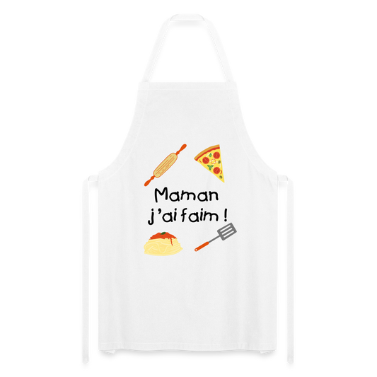 Tablier de cuisine - Maman j'ai faim - blanc