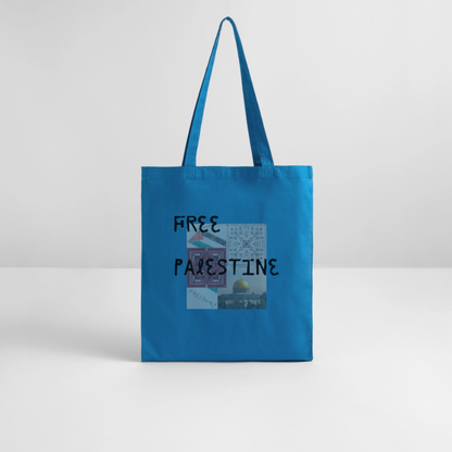 Tote bag bio - PALESTINE - bleu royal