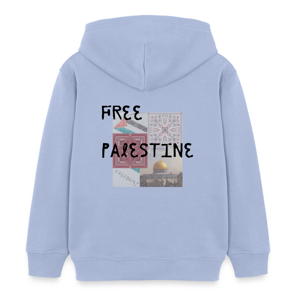 Sweat à capuche bio Mini  Enfant - PALESTINE - ciel