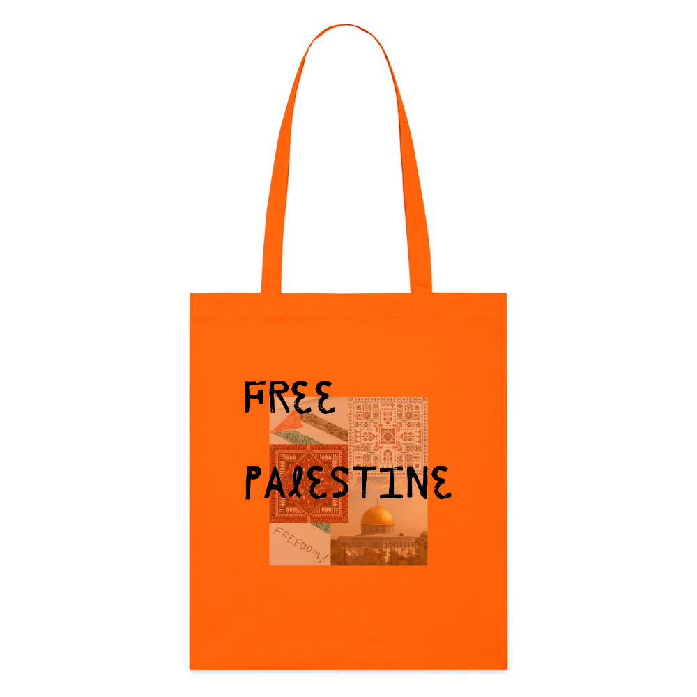 Tote bag bio - PALESTINE - orange profond