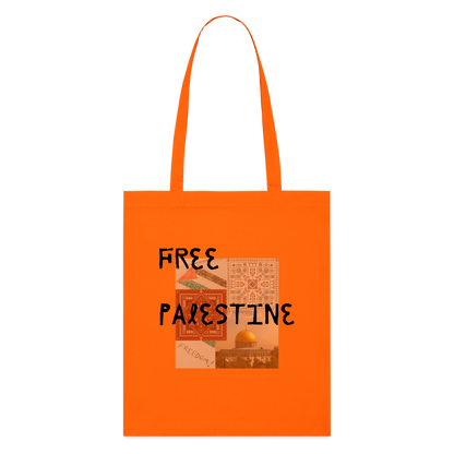 Tote bag bio - PALESTINE - orange profond