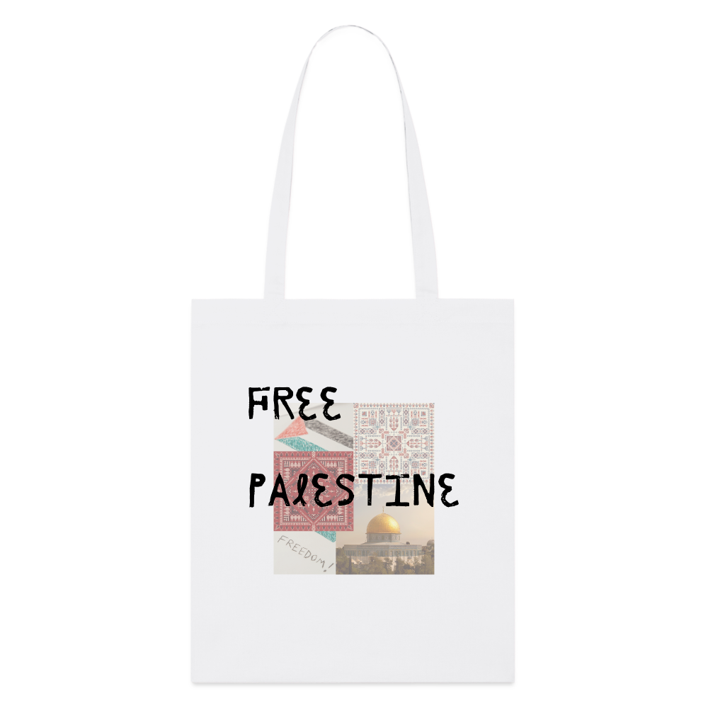 Tote bag bio - PALESTINE - blanc