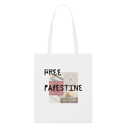 Tote bag bio - PALESTINE - blanc