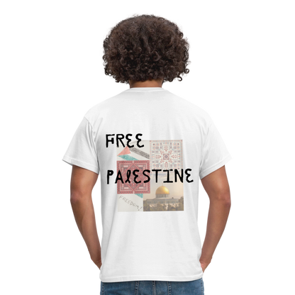 T-shirt Homme - PALESTINE - blanc