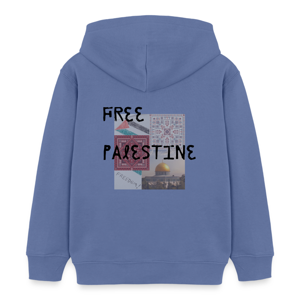 Sweat à capuche bio Mini  Enfant - PALESTINE - bleu