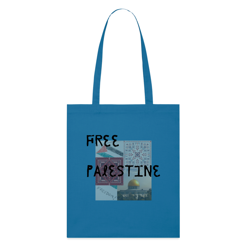 Tote bag bio - PALESTINE - bleu royal