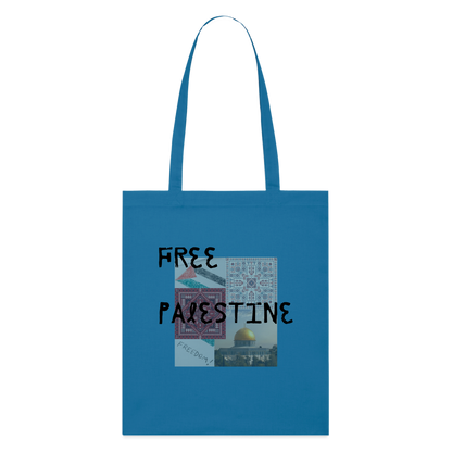 Tote bag bio - PALESTINE - bleu royal