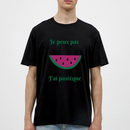 T-shirt Homme - Je peux pas j'ai pastèque - noir