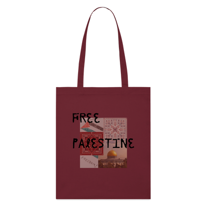 Tote bag bio - PALESTINE - bordeaux