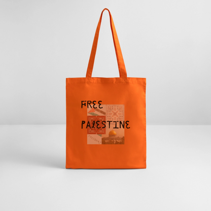 Tote bag bio - PALESTINE - orange profond