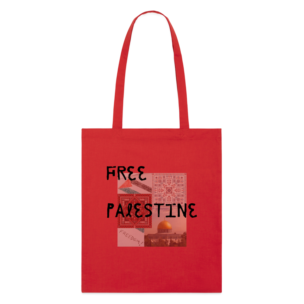 Tote bag bio - PALESTINE - rouge