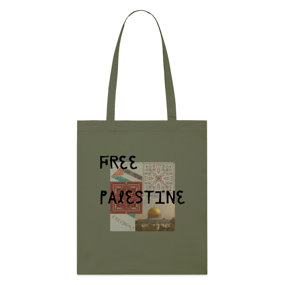 Tote bag bio - PALESTINE - kaki