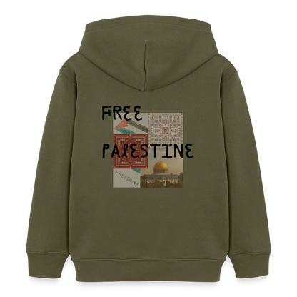 Sweat à capuche bio Mini  Enfant - PALESTINE - kaki