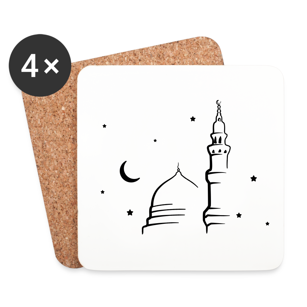 Dessous de verre (lot de 4) - RAMADAN - blanc