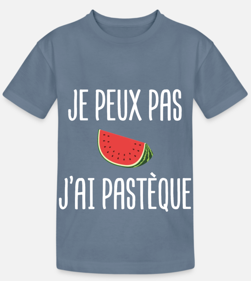 Tee shirt Palestine je peux pas, j'ai pastèque