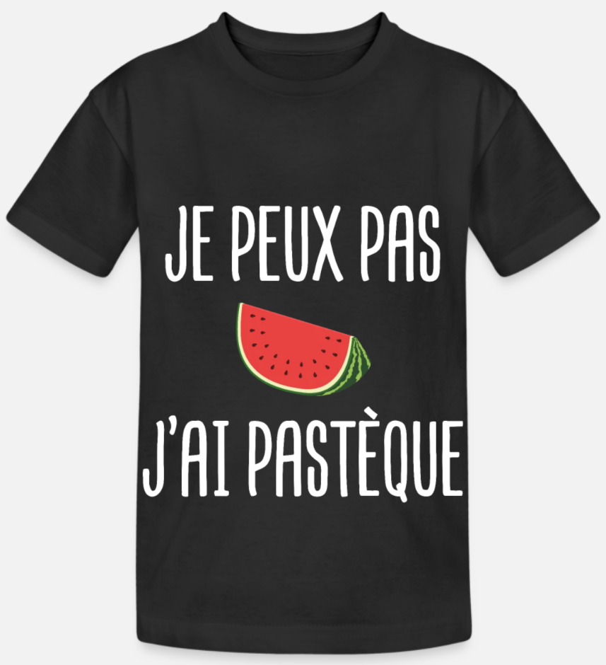 Tee shirt Palestine je peux pas, j'ai pastèque